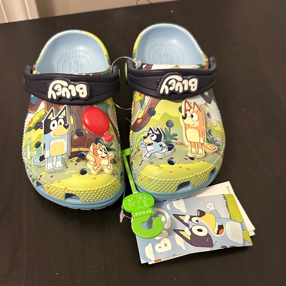 CROCS Kids Clogs - Blue and Yellow